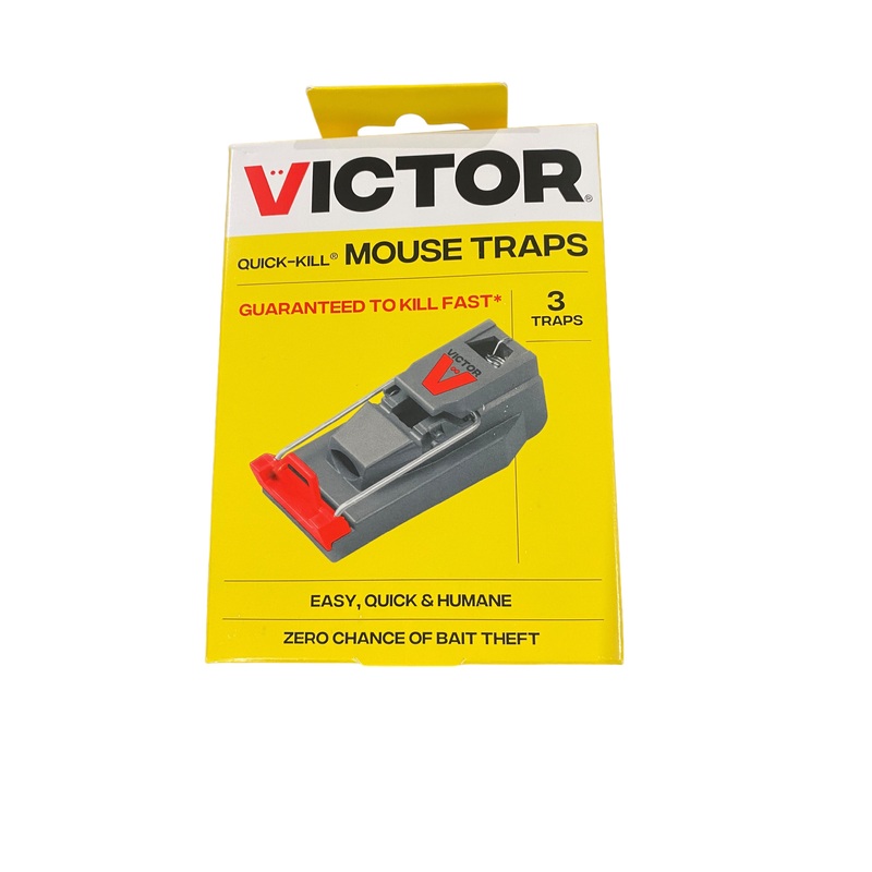 Victor, Quick-Kill, Easy, Set, Mouse, Trap, 3 Reusable Mouse Traps, M140-3B