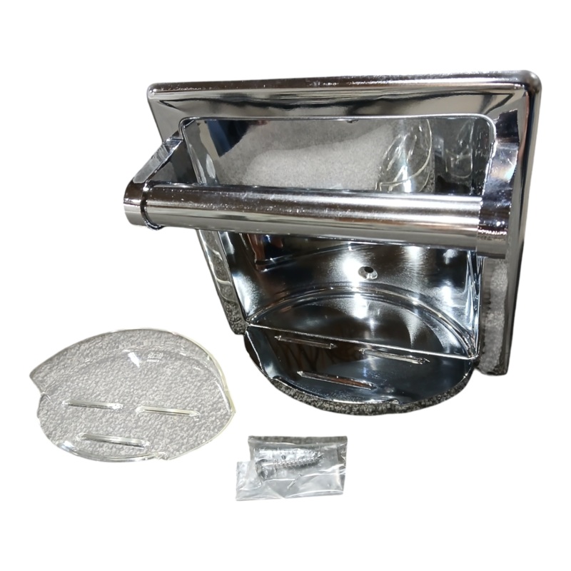 Donner Royal, Chrome Bathroom Accessories, Recessed, Soap, Holder, Grab Bar