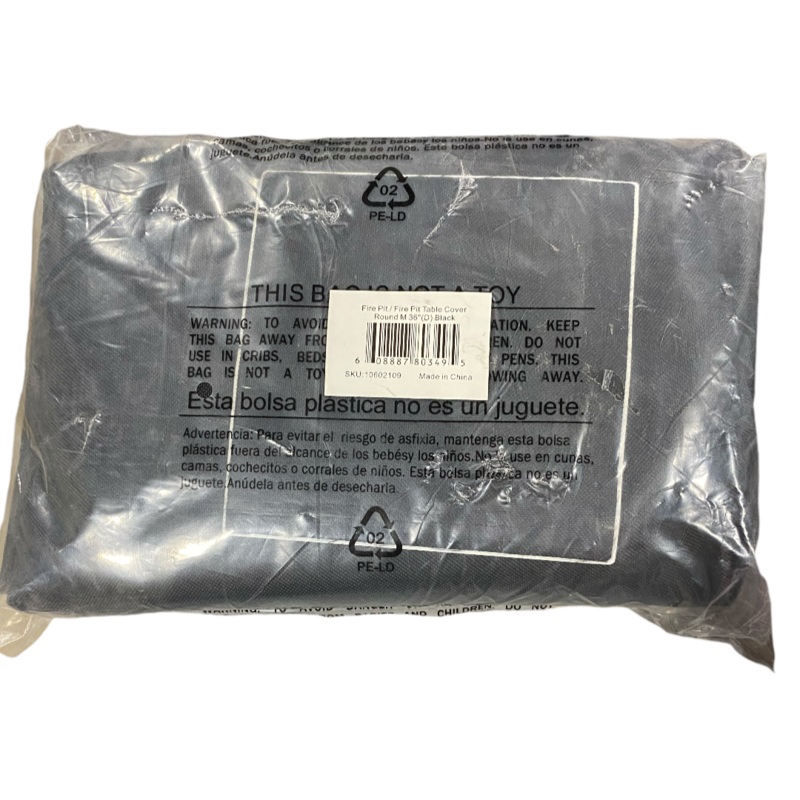 Fire, Pit, Cover, Round, 36 Inch, Heavy Duty, Outdoor, Black, 100% Waterproof, Three-Layer, Composite, Material, 36 D x 20