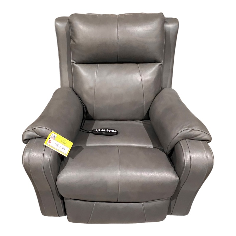 Gray Leather, Power Recliner, In-Store Pickup Only