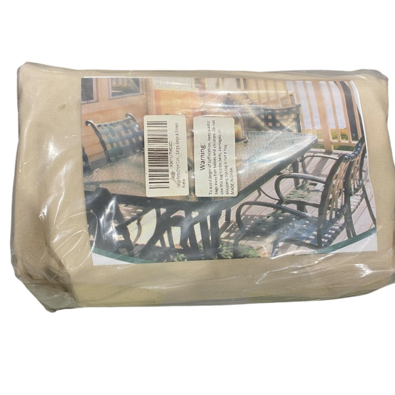 Vailge, Patio, Chair, Covers, Lounge, Deep Seat, Heavy Duty, Waterproof, Outdoor, Lawn, 2 Pack, Large, Beige, Brown