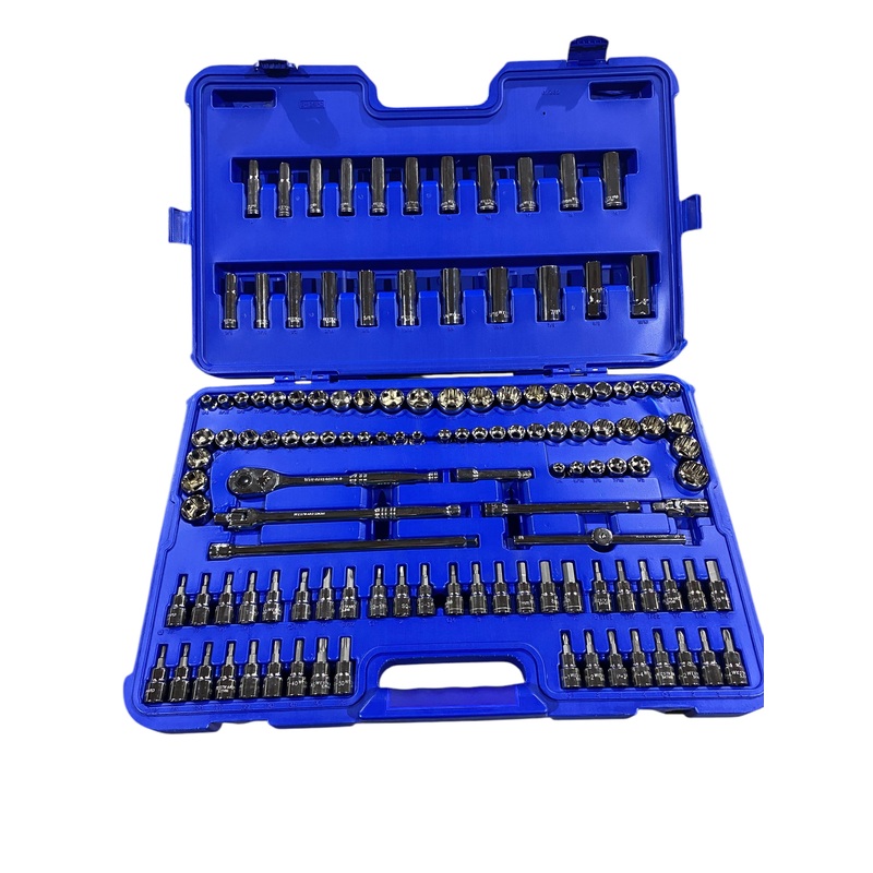 Westward, Socket, Wrench, Set, 6XZ82, 125-pc, 3/8 in Drive Size, (25) 12-Point, (26) 6-Point, (6) 8-Point