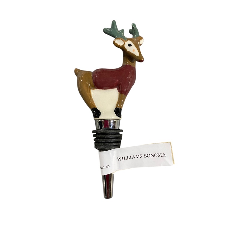 Williams Sonoma, Novelty, Reindeer, Wine Stopper