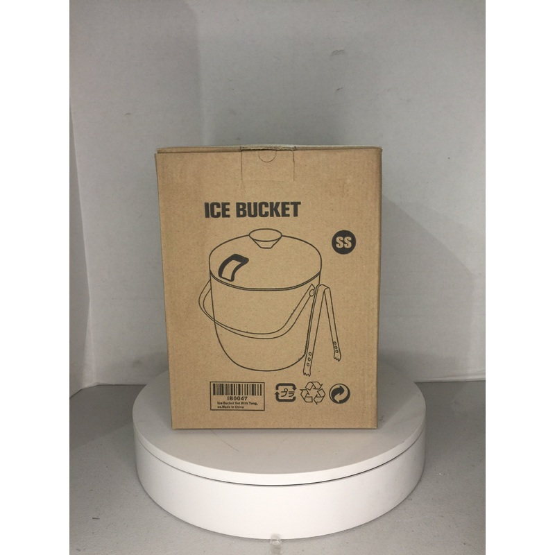 Ice Bucket – Double Walled Stainless steel Ice Bucket – Wine Bucket with Tongs