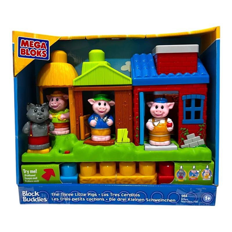 Mega Bloks Block Buddies – Three Little Pigs Playset (12 pcs)
