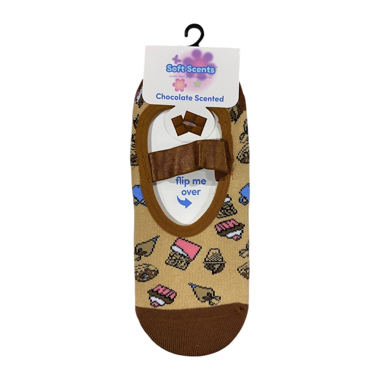 Precious Moments, Anti-Slip, Ballet, Chocolate, Print, Scented, Socks