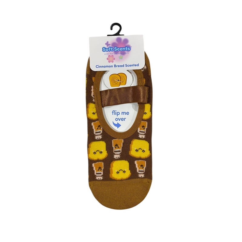 Precious Moments, Anti-Slip, Ballet, Cinnamon Toast, Print, Scented, Socks