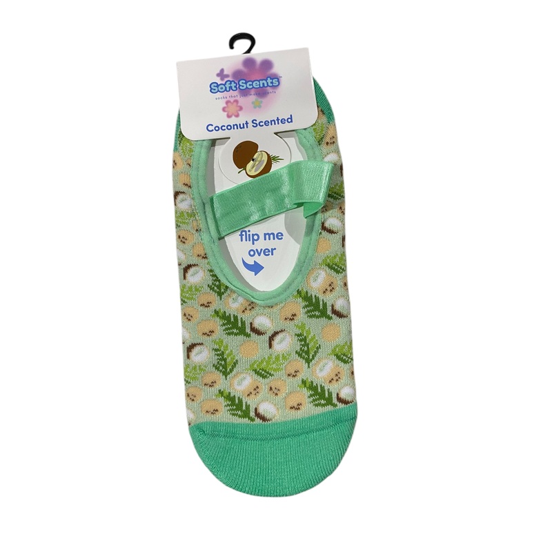 Precious Moments, Anti-Slip, Ballet, Coconut, Print, Scented, Socks