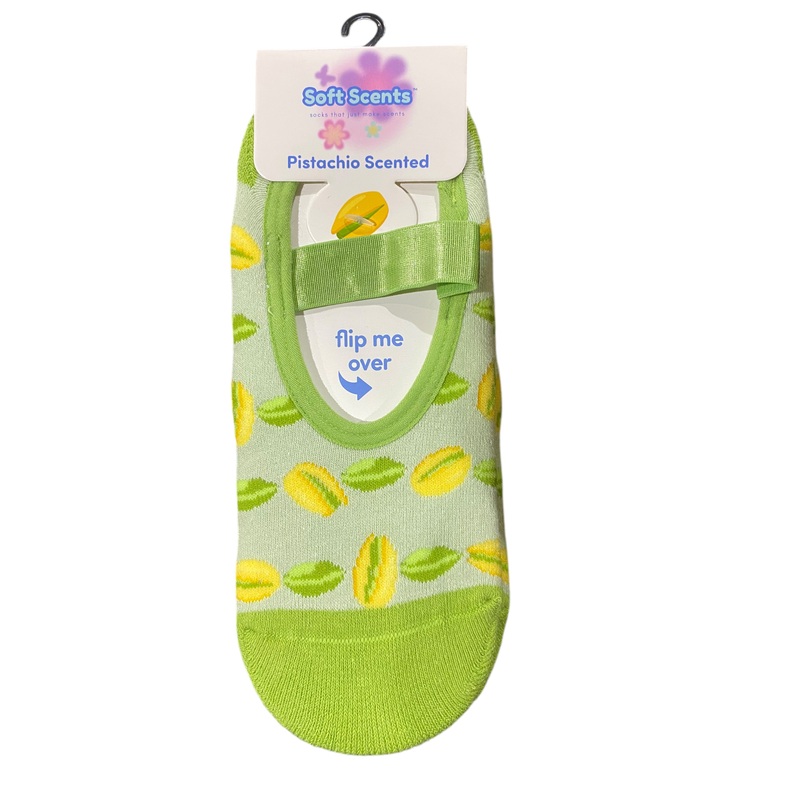 Precious Moments, Anti-Slip, Ballet, Pistachio, Print, Scented, Socks