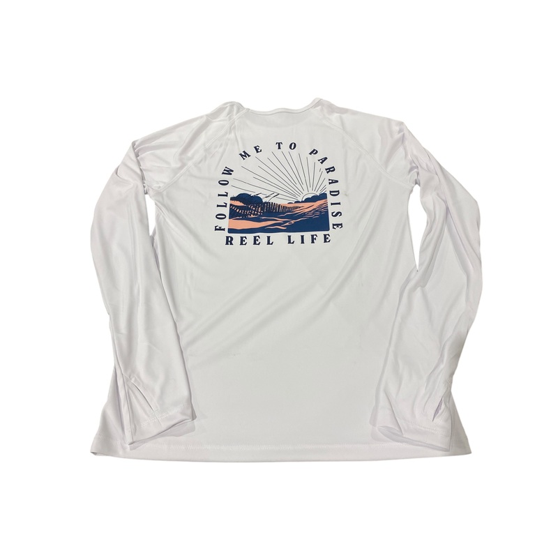 Reel Life, Women’s, Long Sleeve, UV, T-Shirt, White