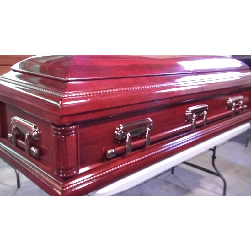 Sirus Red Poplar Casket (COSMETIC DAMAGES)
