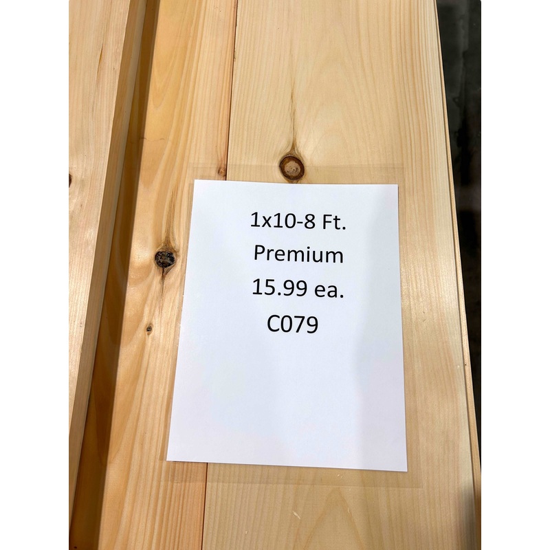 1 X 10 X 8 FT PREMIUM PINE (IN-STORE-PICKUP-ONLY)