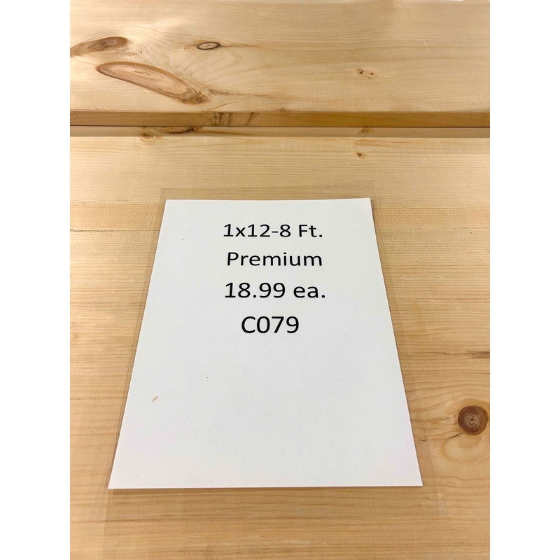 1 X 12 X 8 FOOT PREMIUM PINE IN-STORE-PICKUP-ONLY