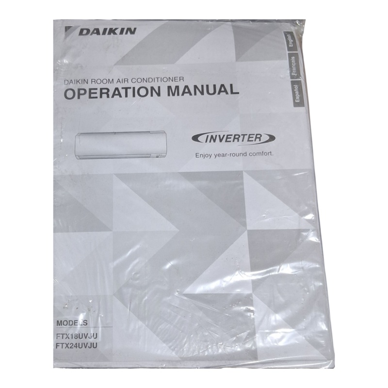 Daikin, FTX18/24UVJU, Manual, Filters, Remote, Batteries