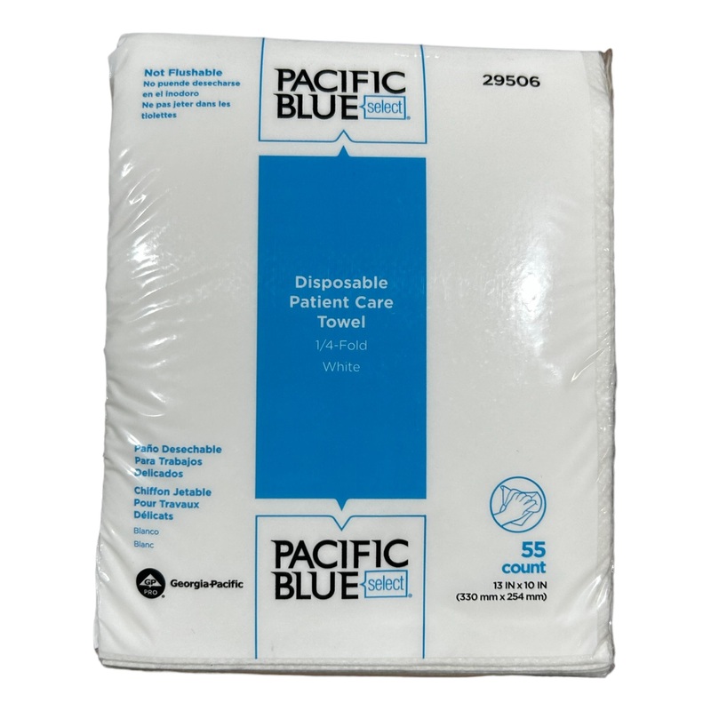 Georgia Pacific, Blue Pacific, 29506, 1/4- Fold Paper Disposable Dry Wipe