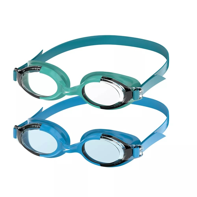 Speedo Junior 2pk Sea Spray Swim Goggles Ages 6-14 Color Turquoise/Blue