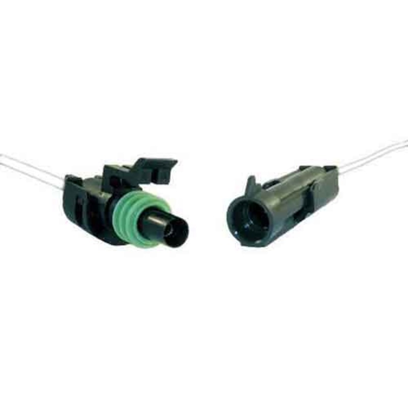 14 AWG weather pack assembly male / female single cavity with 10 pigtails, 1 set