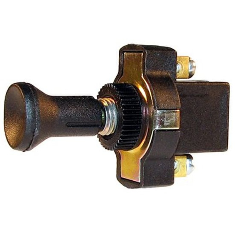 16 AMP @ 12 volt Euro-style on/off red push-pull switch – SINGLE