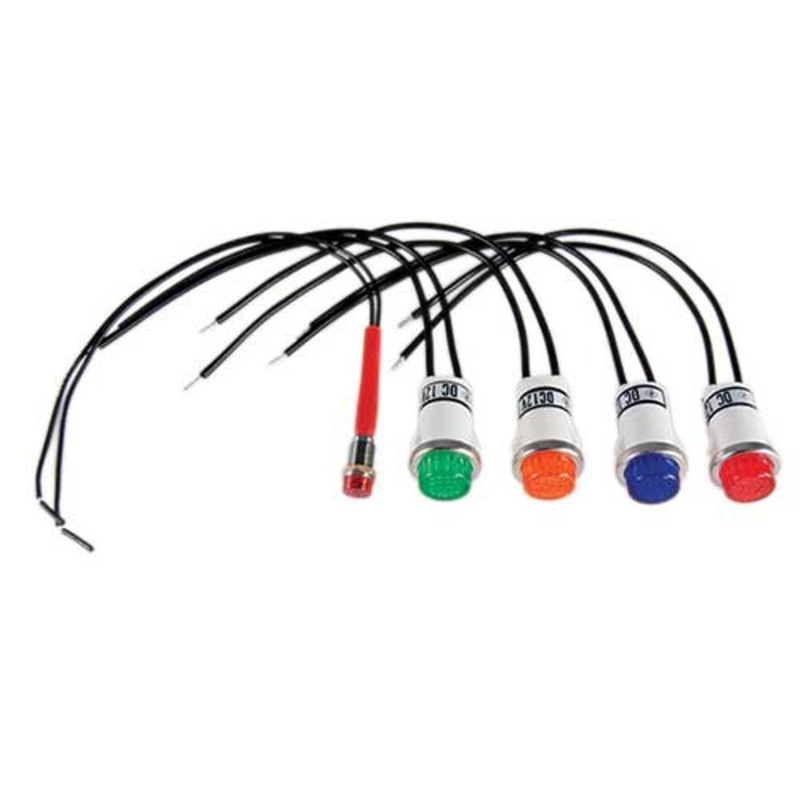 16 amp @ 12 volt warning light with 1/2 panel mount and two leads – SINGLE