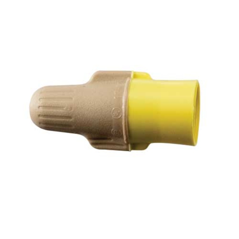 22-12 gauge tan/yellow soft vinyl twist connector – 6 pieces