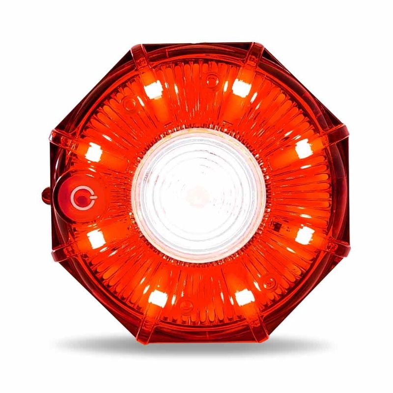3 dual color portable/magnetic/hangable hazard LED light