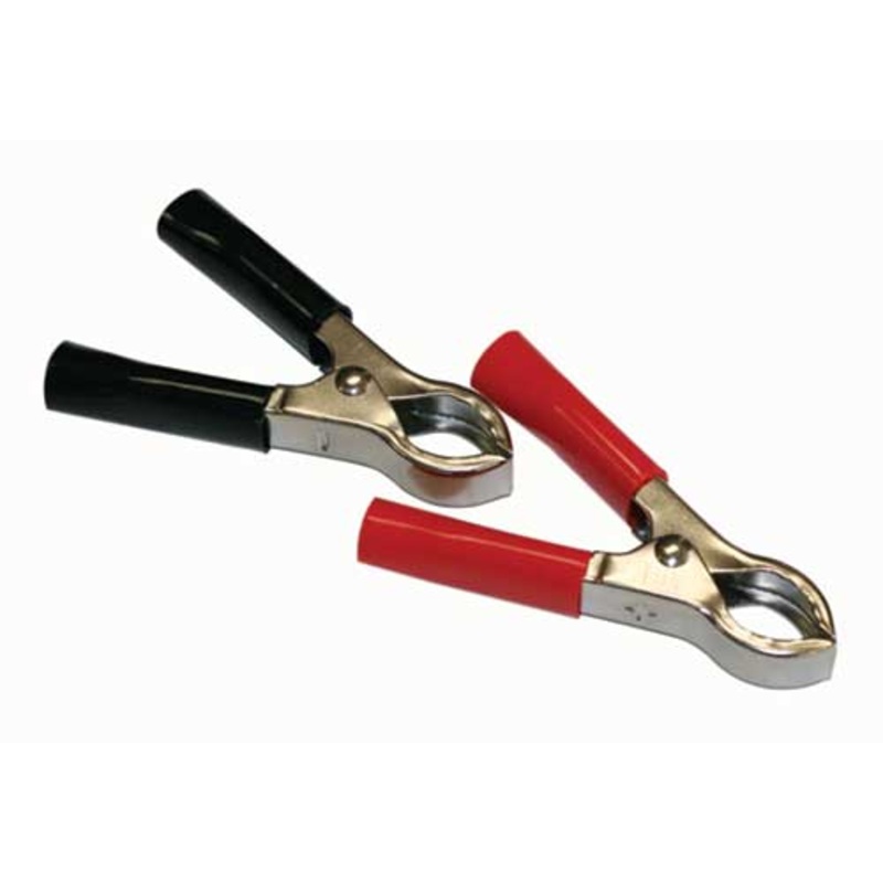 30 Amp charging clamps w/ vinyl handles, 1 Red/1 Black – 1 set