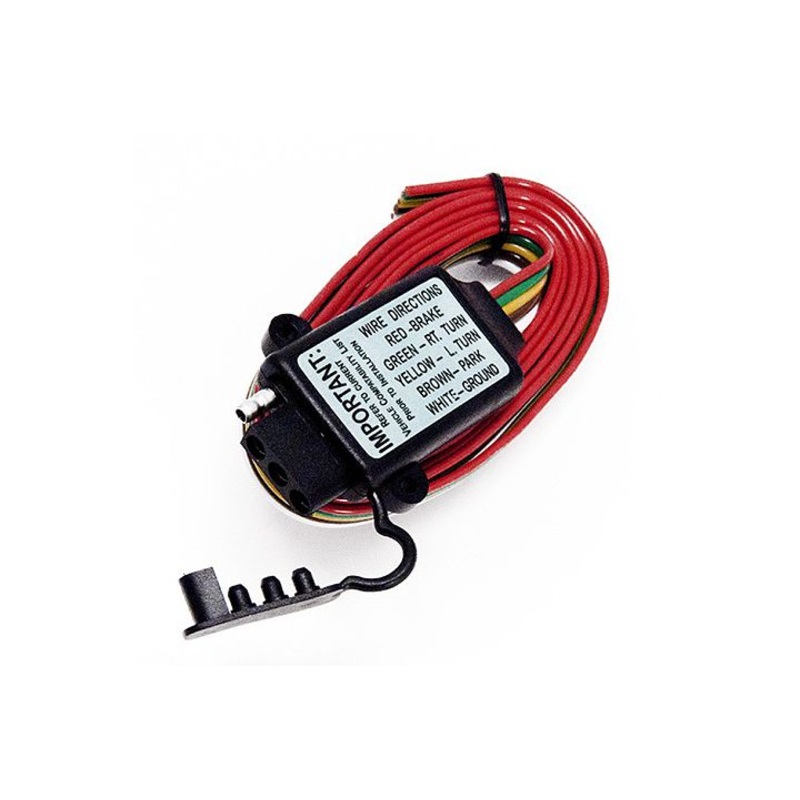 5-wire to 4-pole universal utility & tail light converter w/ cap – 5 feet in length, 1 piece