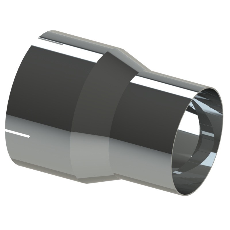 Chrome plated 6 ID to 5 OD exhaust coupler