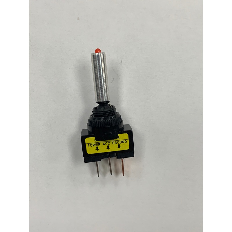 Red LED illuminated toggle switch – 15 amp, 12 volt S.P.S.T. On/Off 1 piece