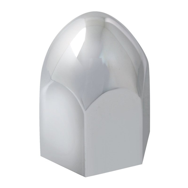 Chrome plastic bullet style push on bolt / lugnut cover – SINGLE