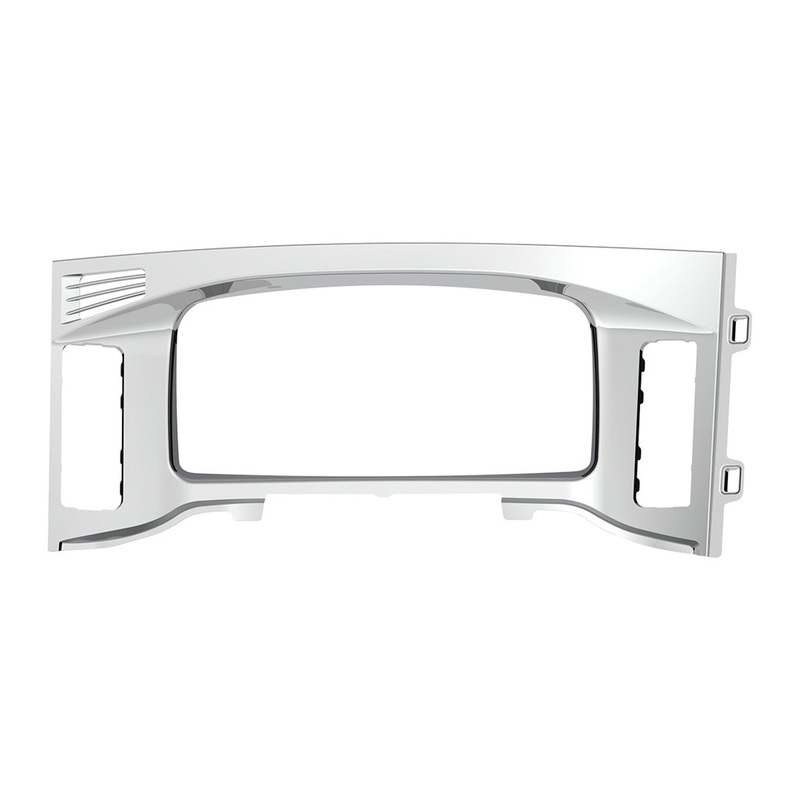 Freightliner Cascadia 2018-2023 chrome plastic center dash instrument panel bezel