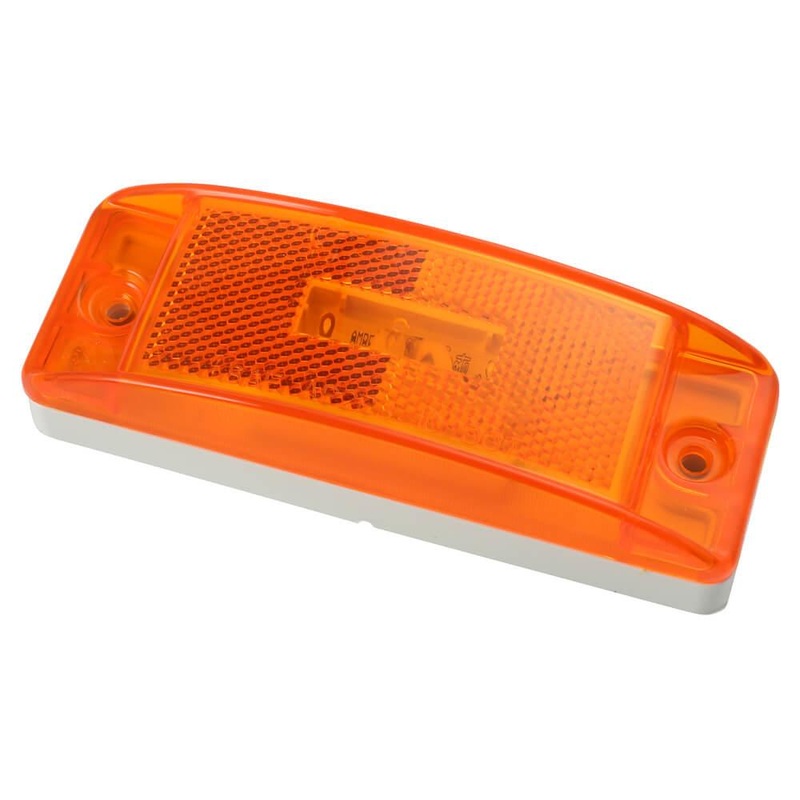 Grote SuperNova Sealed Turtleback II Amber 2 x 6 rectangular LED marker / clearance light