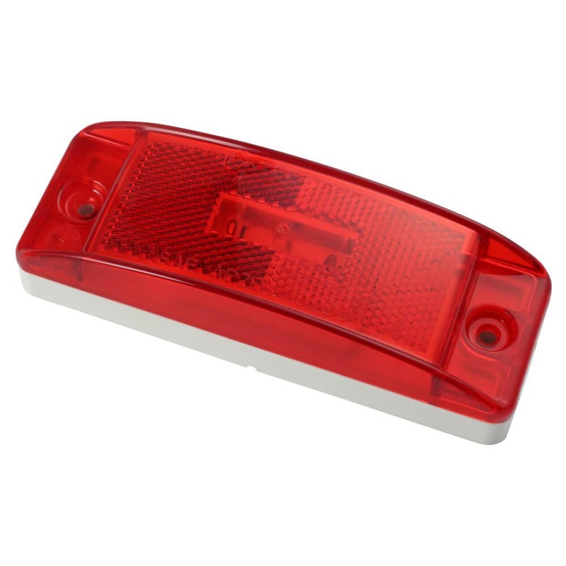 Grote SuperNova Sealed Turtleback II Red 2 x 6 rectangular LED marker / clearance light