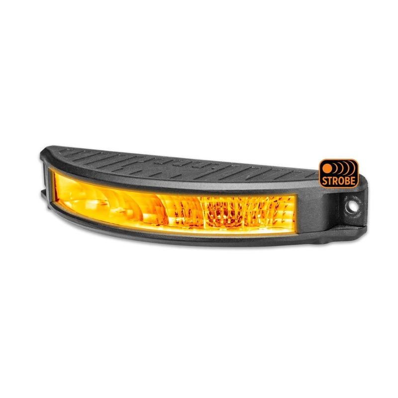 Half Moon 7 amber/white surface mount LED flood/strobe light combo