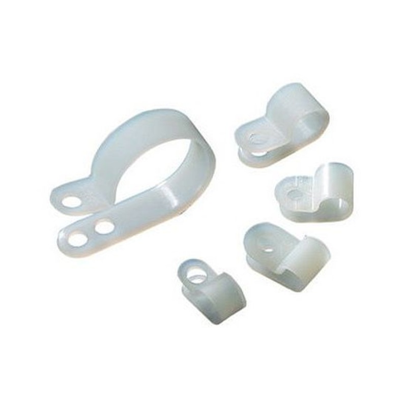 Natural nylon cable clamps – choose a size