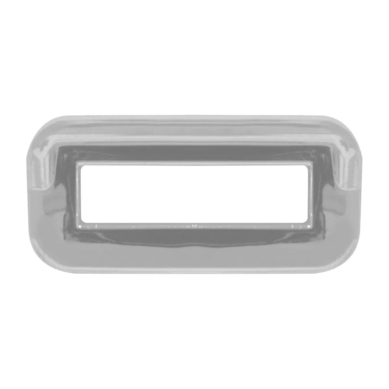 Peterbilt 2002-2005 chrome plastic switch label cover with visor – 6/PACK