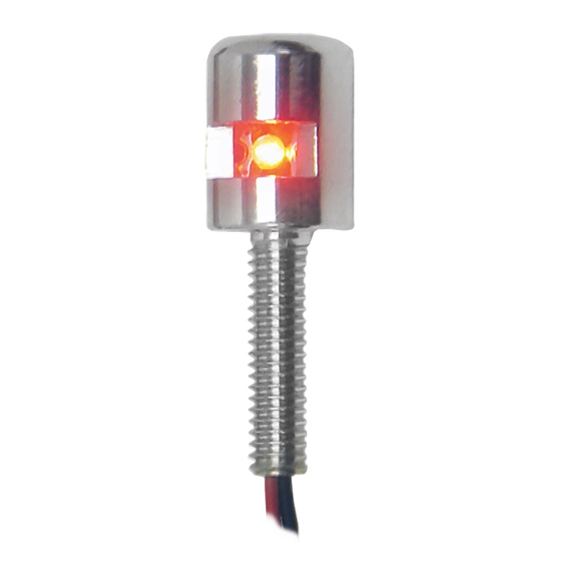 Red LED side-view screw-in light / license plate bolt – PAIR