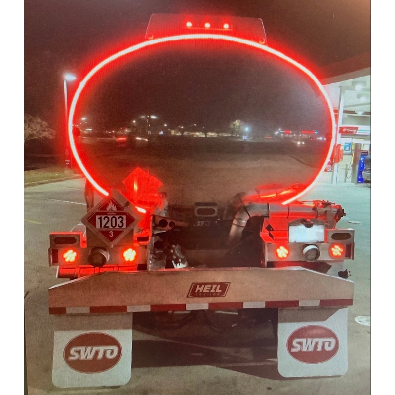 Ring of Fire 196 long adhesive mount red LED stop/turn/tail tanker light