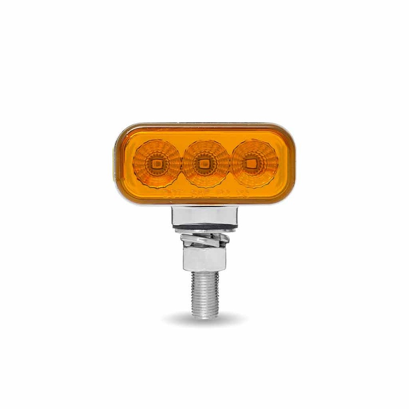 Amber/Red 1.8 MINI rectangular pedestal LED marker/turn signal light