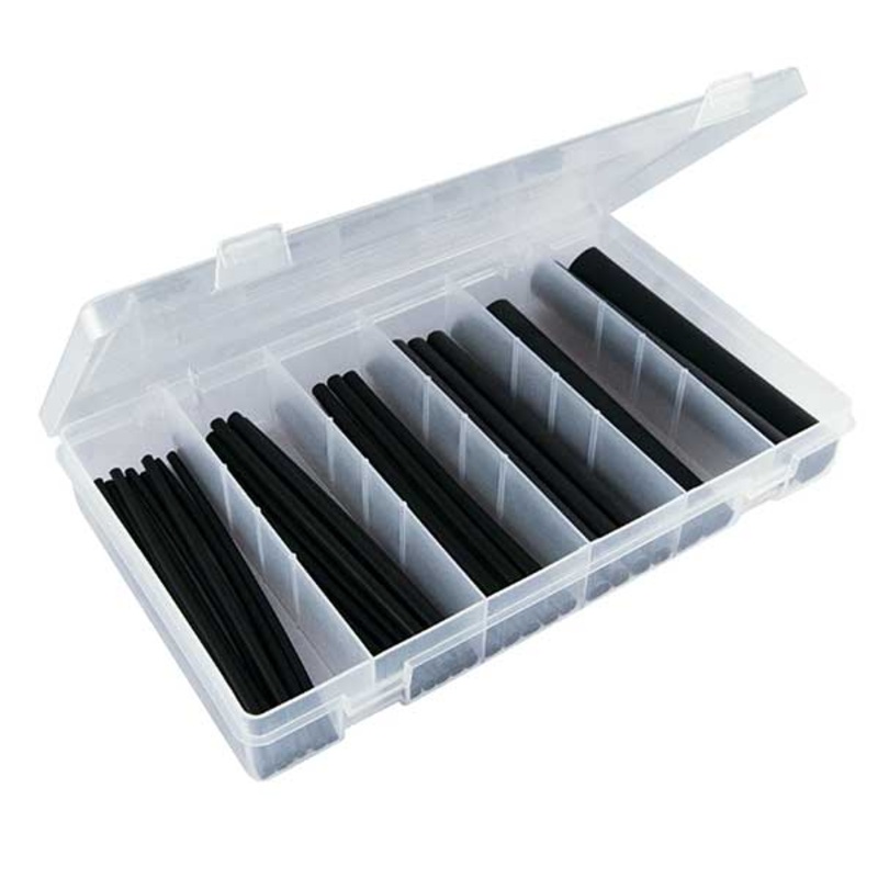 Black heat shrink tube kit – 31 pieces, assorted sizes