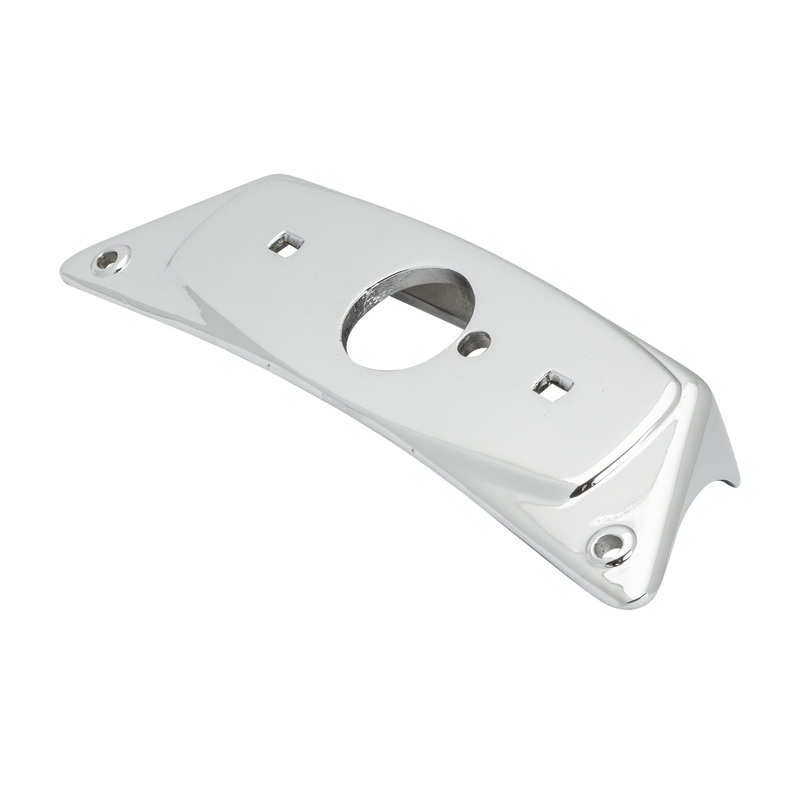 Chrome die-cast fender bracket for Peterbilt-style light – light not included