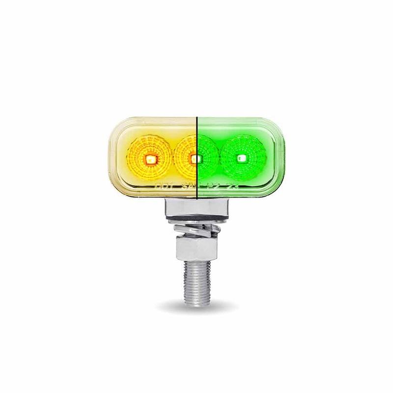 Dual Revolution Amber/Red/Green 1.8 MINI rectangular pedestal LED marker/turn signal/auxiliary light