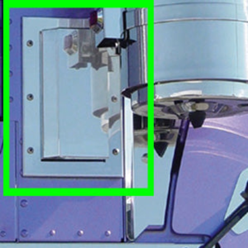 International I-Model passenger’s side stainless steel hood scoop – 2 pieces