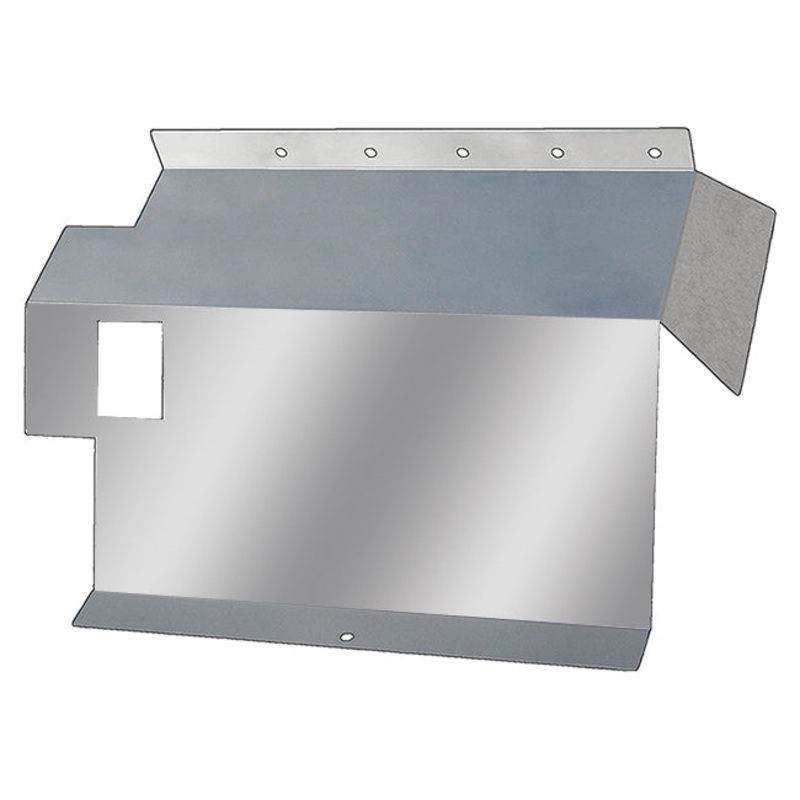 Kenworth 2001-2005 stainless steel lower heater cover w/cutout for one vent