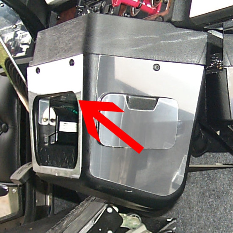 Kenworth -2001 stainless steel cubby hole trim