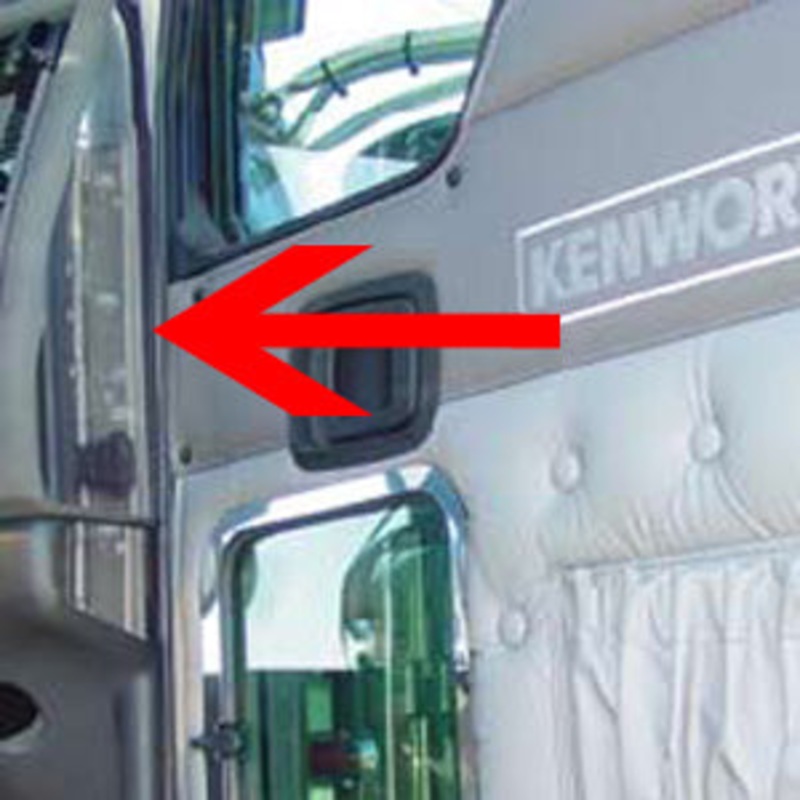 Kenworth 2002-2004 stainless steel upper end dash trim – passenger’s side