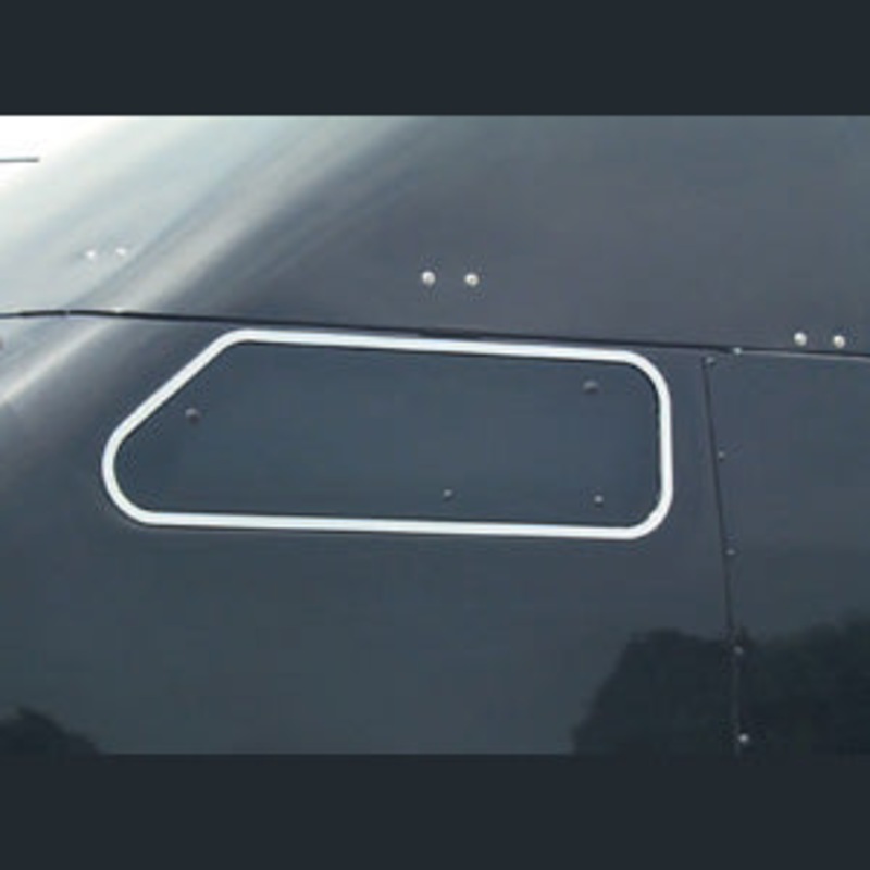 Kenworth 72 sleeper stainless steel upper window trim – PAIR