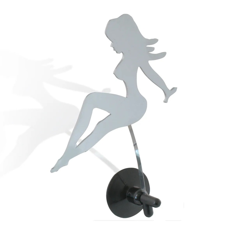 Mudflap Girl plastic waving figure with suction cup mount – PAIR