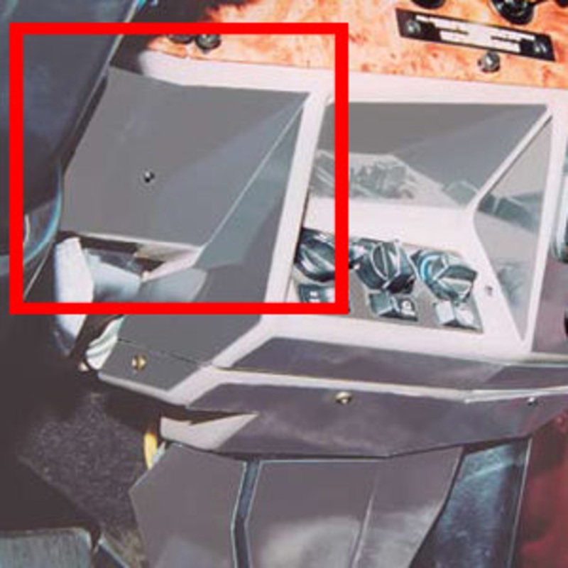 Peterbilt 1995-2000 stainless steel lower dash right of steering column trim