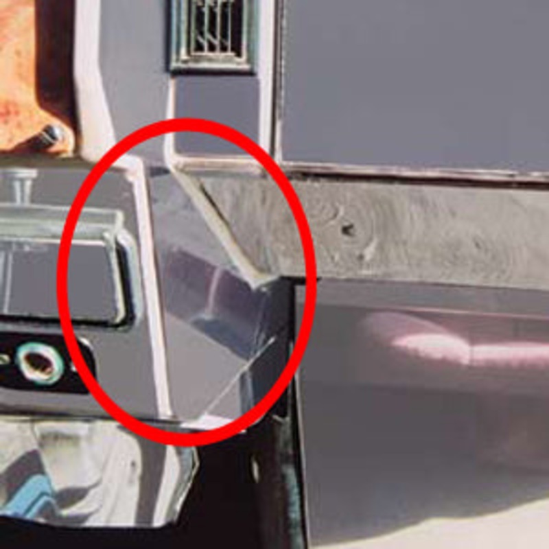 Peterbilt 1995-2000 stainless steel right side center dash trim, 2 pieces